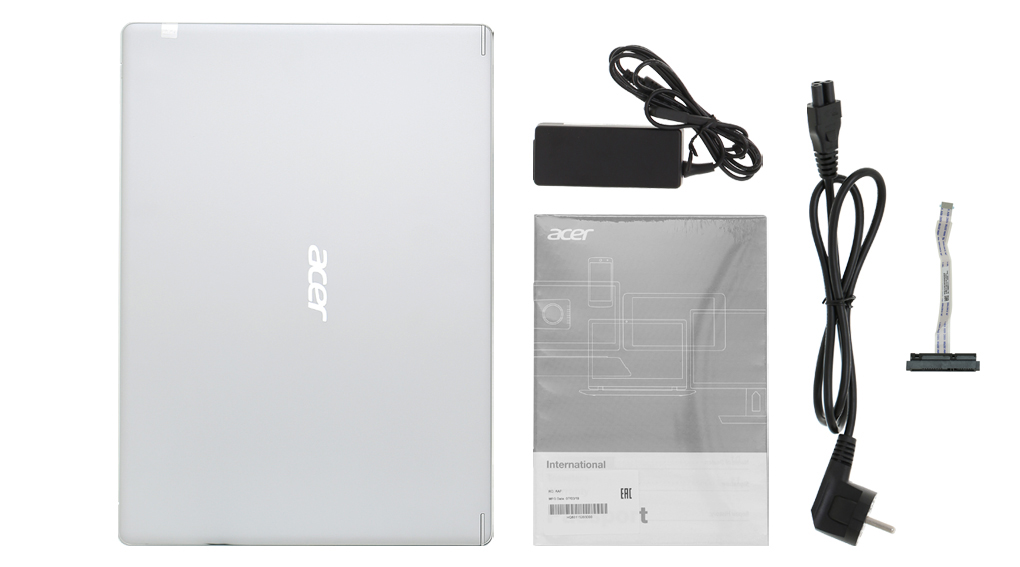 Bộ sản phẩm gồm: Sách hướng dẫn, Thùng máy, Sạc Laptop Acer