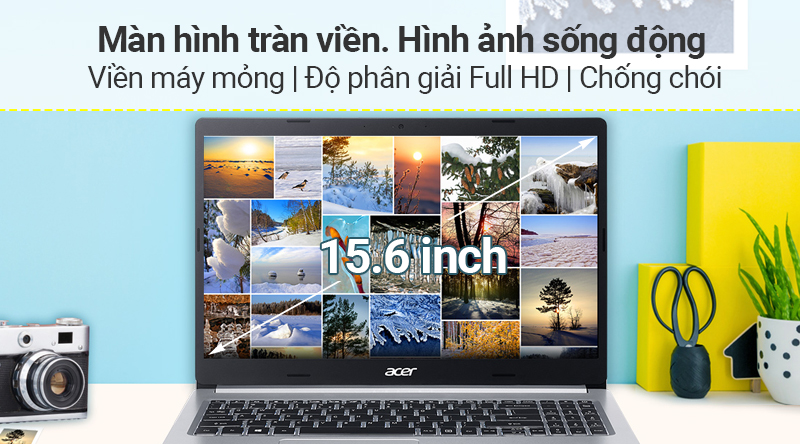 Laptop Acer Aspire A515 54 54EU màn hình góc nhìn rộng
