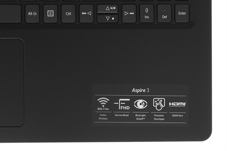 Laptop Acer Aspire A315 54 36QY i3 10110U/4GB/256GB/Win10 (NX.HM2SV.001) Màu Đen