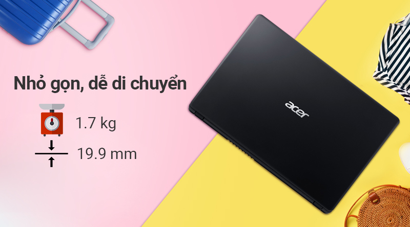 Laptop Acer Aspire A315 54K 36QU i3 7020U/4GB/256GB/Win10 (NX.HEESV.007)