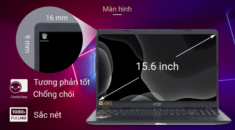 Laptop Acer Aspire A315 42 R8PX R3 3200U/8GB/256GB/Win10 (NX.HF9SV.00A)