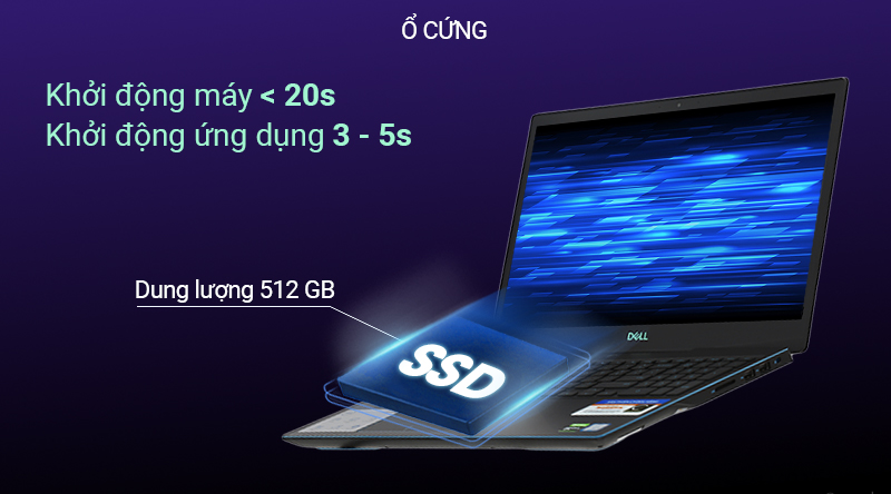 Laptop Dell Gaming G3 15 3590 i5 9300H/8GB/512GB/4GB GTX1650/Win10 (N5I5518W)