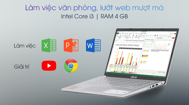 Laptop Asus VivoBook X409FA i3 8145U/4GB/512GB/Win10 (EK306T)