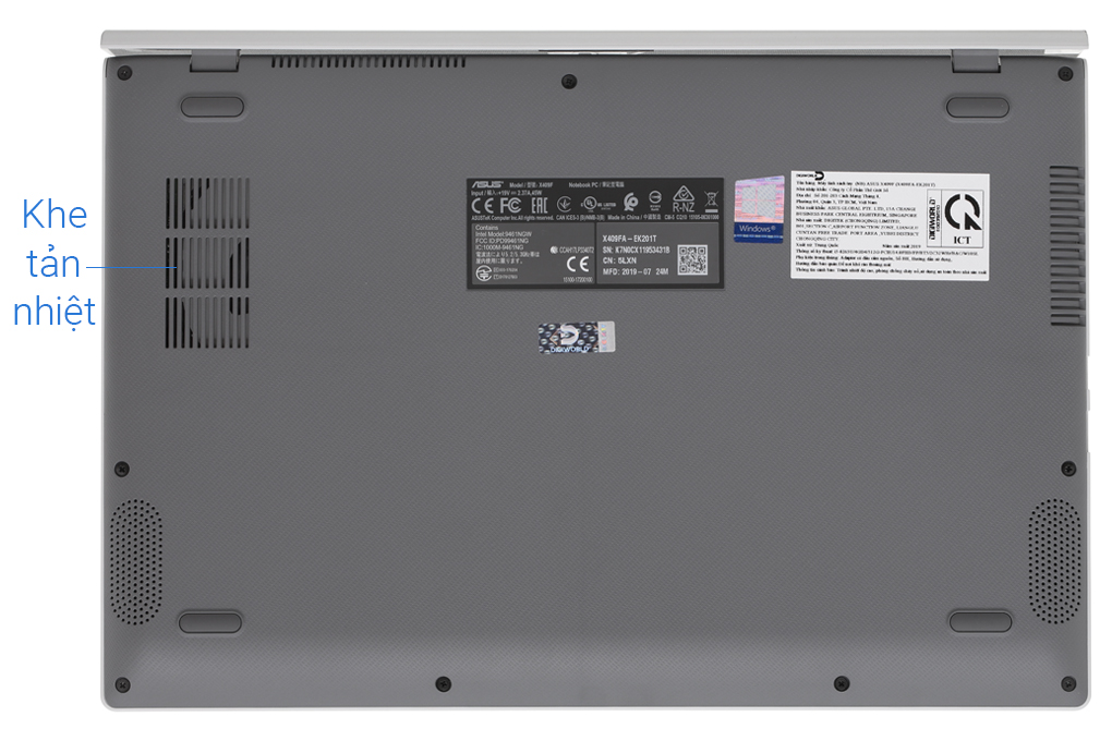 Laptop Asus VivoBook X409FA i3 8145U/4GB/512GB/Win10 (EK306T) Màu Bạc