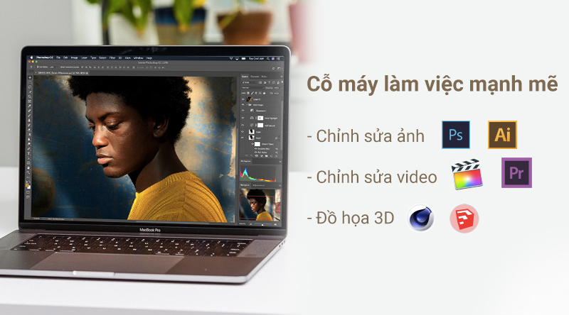 Laptop Apple Macbook Pro Touch 2019 i7 2.6GHz/16GB/256GB/4GB Radeon 555X (MV922SA/A)