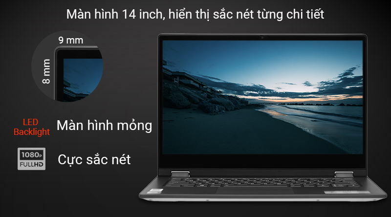 Laptop Lenovo IdeaPad C340 14IML i3 10110U/8GB/512GB/Touch/Win10 (81TK007PVN)