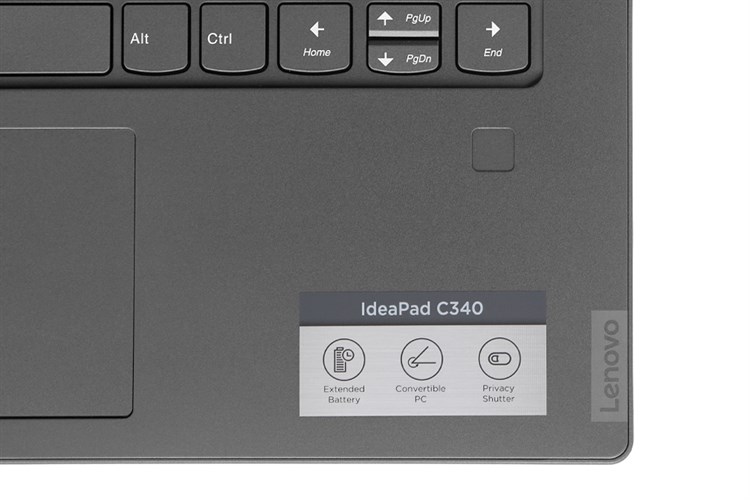 Laptop Lenovo IdeaPad C340 14IML i3 10110U/8GB/512GB/Touch/Win10 (81TK007PVN) Màu Đen