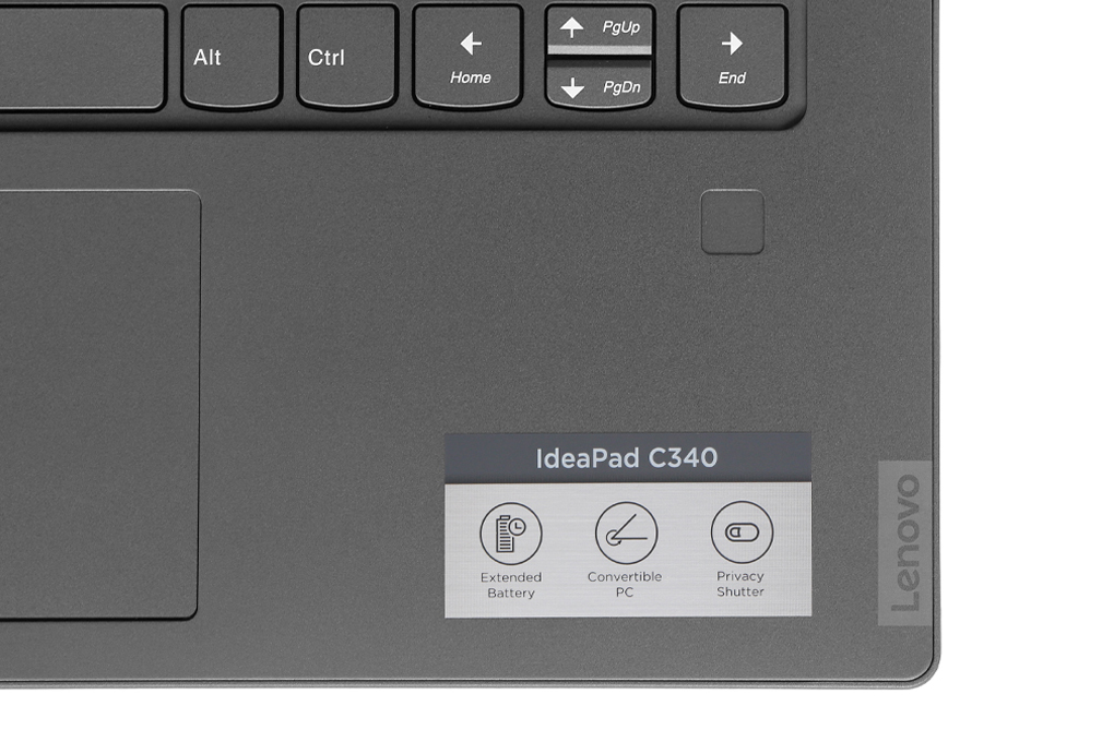 Laptop Lenovo IdeaPad C340 14IML i3 10110U/8GB/512GB/Touch/Win10 (81TK007PVN) Màu Đen