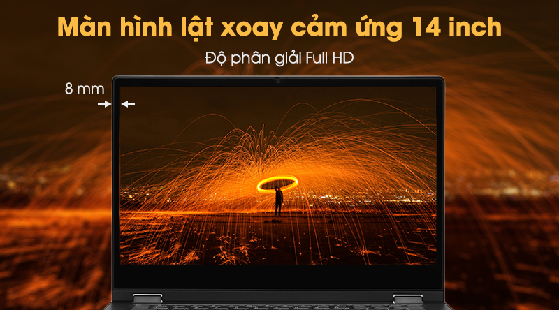 Laptop Lenovo IdeaPad C340 14IML i5 10210U/8GB/512GB/Touch/Win10 (81TK007QVN)