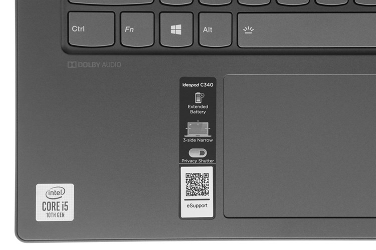 Laptop Lenovo IdeaPad C340 14IML i5 10210U/8GB/512GB/Touch/Win10 (81TK007QVN) Màu Đen