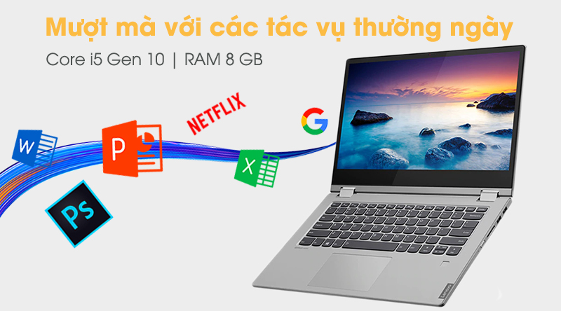 Laptop Lenovo IdeaPad C340 14IML i5 10210U/8GB/512GB/2GB MX230/Touch/Win10 (81TK007RVN)
