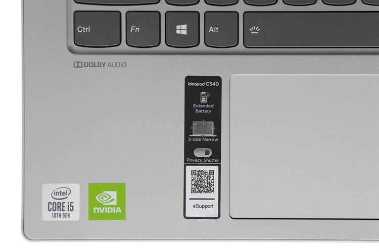 Laptop Lenovo IdeaPad C340 14IML i5 10210U/8GB/512GB/2GB MX230/Touch/Win10 (81TK007RVN) Màu Bạc