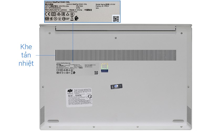 Laptop Lenovo IdeaPad S340 15IIL i3 1005G1/8GB/512GB/Win10 (81VW0042VN) Màu Xám