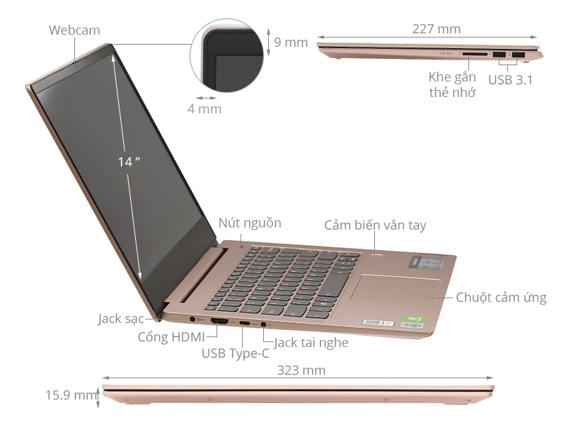 Lenovo IdeaPad S540 14IML i5 10210U/8GB/512GB/2GB MX250/Win10 (81NF0042VN)