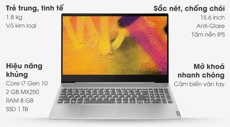 Laptop Lenovo IdeaPad S540 15IML i7 10510U/8GB/1TB SSD/2GB MX250/Win10 (81NG004TVN)