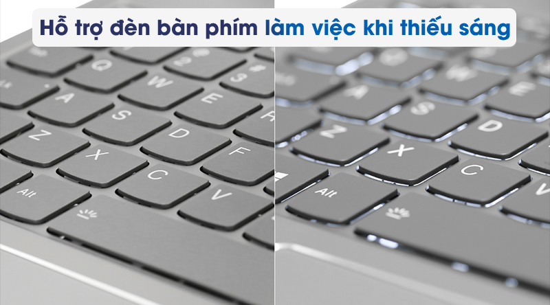 Laptop Lenovo IdeaPad S540 15IML có thể sử dụng vào những nơi thiếu ánh sáng