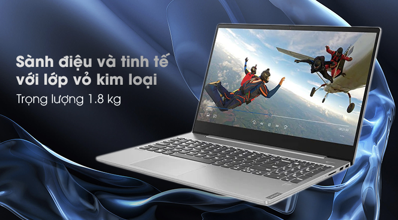 Laptop Lenovo IdeaPad S540 có thiết kế tối giản với vỏ kim loại sang trọng