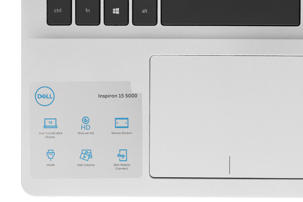 Laptop Dell Inspiron 5593 i5 1035G1/8GB/512GB/Win10 (7WGNV1) Màu Bạc