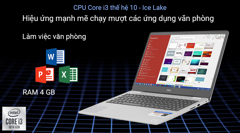 Laptop Dell Inspiron 5593 i3 1005G1/4GB/128GB/Win10 (70196703)