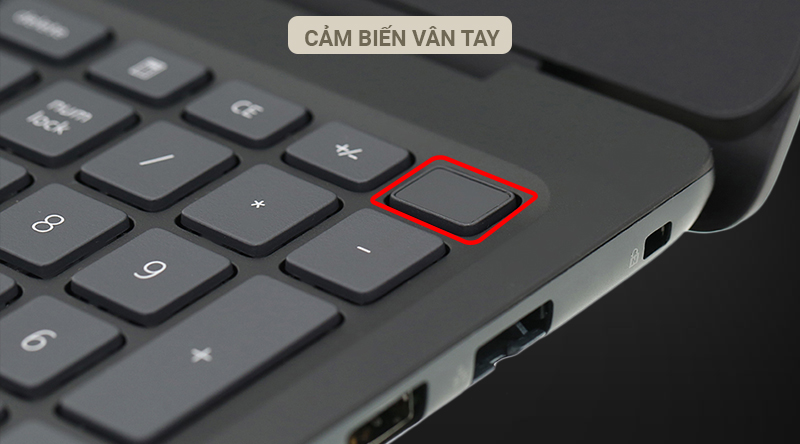 Bảo mật cao với tính năng nhận diện vân tay