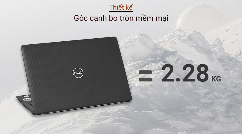 Laptop Dell Inspiron 3593 có trọng lượng 2.28 kg, độ dày 22.7 mm