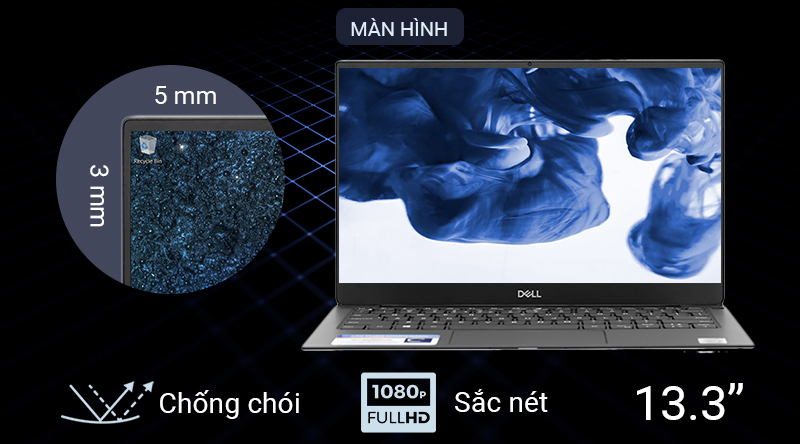 Màn hình 13.3 inch độ phân giải Full HD