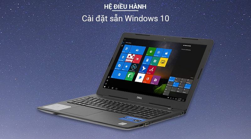 Laptop Dell Vostro 3590 được cài đặt sẵn hệ điều hành Windows 10 