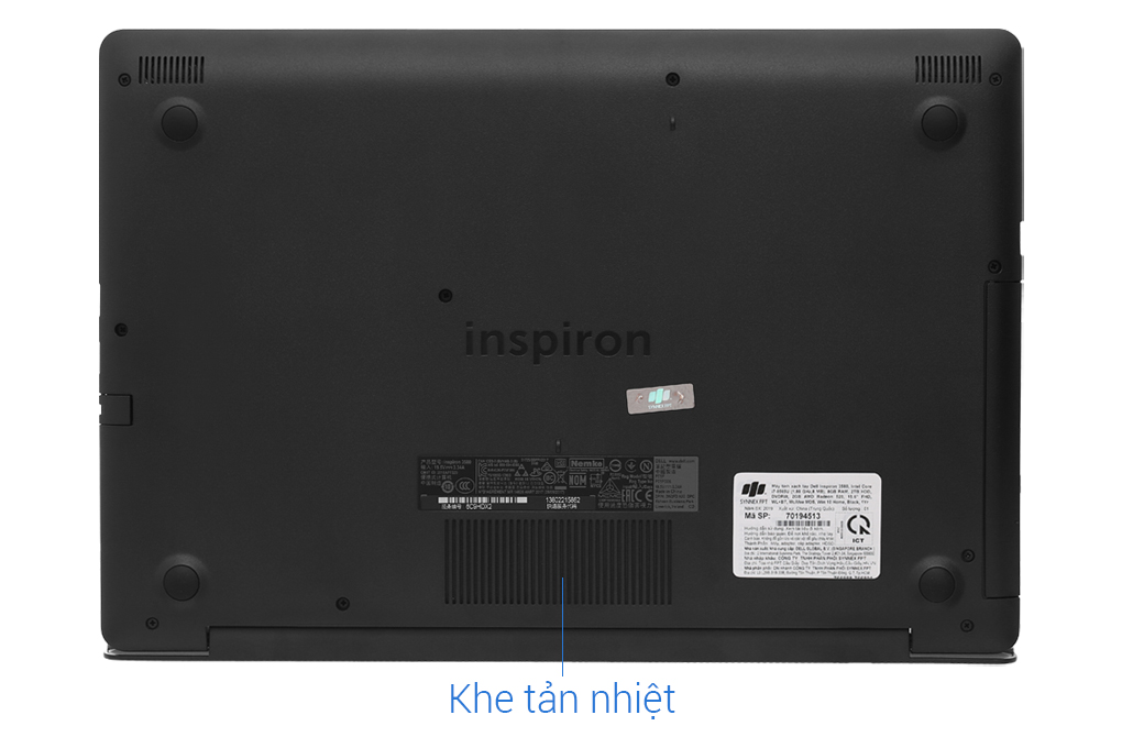 Laptop Dell Inspiron 3580 i7 8565U/8GB/2TB/2GB AMD 520/Win10 (70194513) Màu Đen