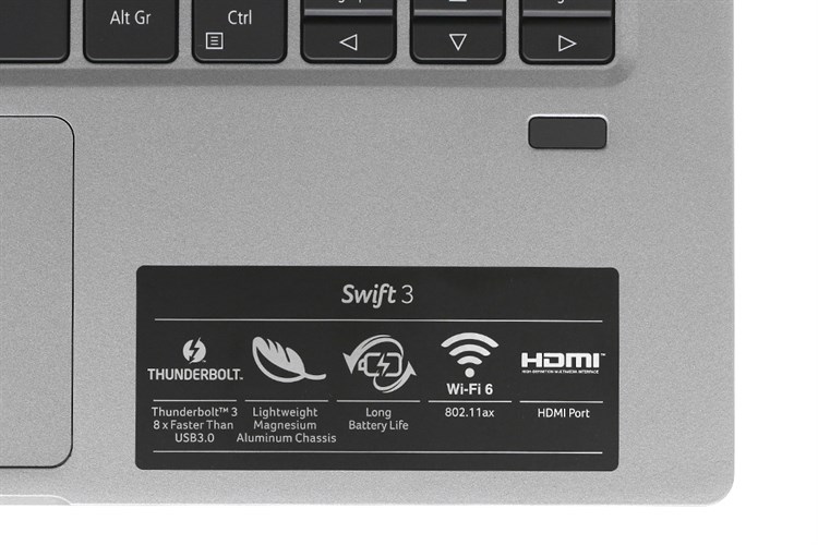 Laptop Acer Swift 3S SF314 57G 53T1 i5 1035G1/8GB/512GB/2GB MX250/Win10 (NX.HJESV.001) Màu Xám