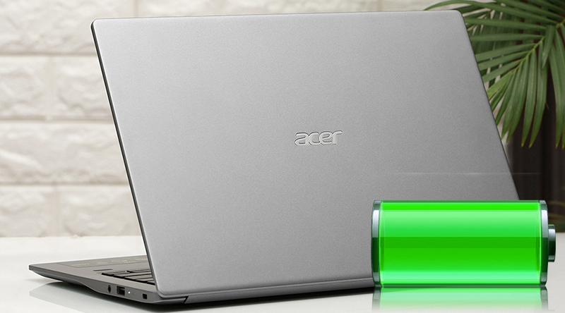 Laptop Acer Swift 3S SF314 với thời lượng pin đủ dùng