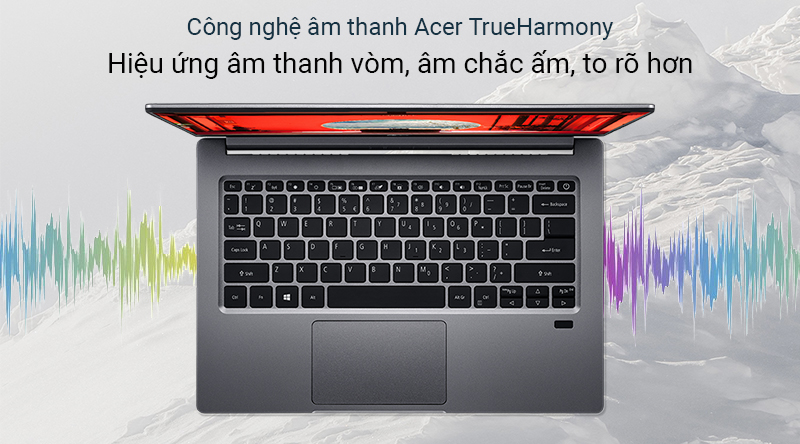 Acer Swift 3S SF314 có khả năng lọc tiếng ồn tốt