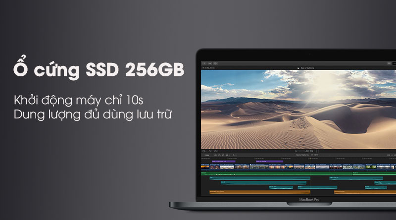 Laptop Apple Macbook Pro Touch 2019 với ổ cứng SSD tốc độ