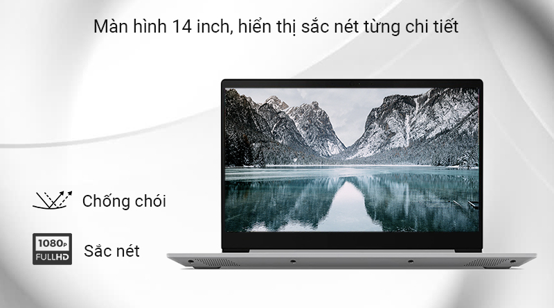 Màn hình laptop rộng 14 inch với độ phân giải Full HD