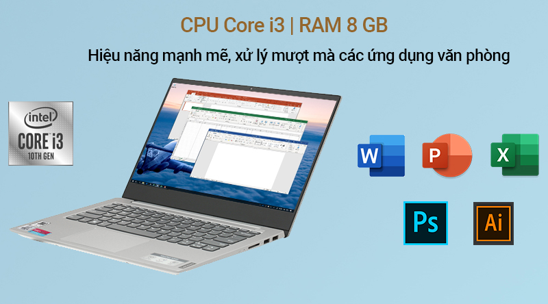 Laptop Lenovo IdeaPad S340 14IIL i3 1005G1/8GB/512GB/Win10 (81VV003VVN)