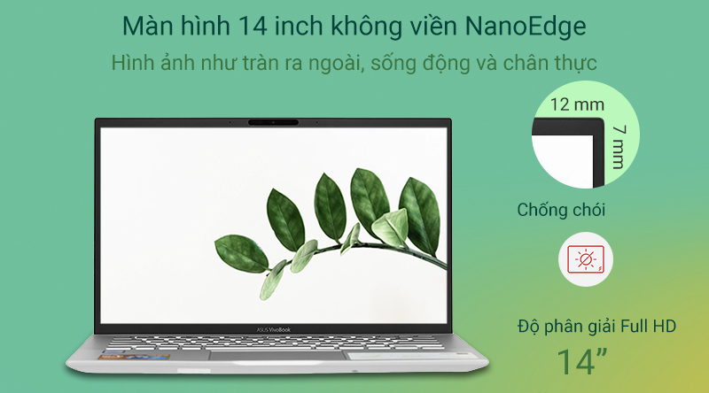Laptop Asus VivoBook S14 S431 i7 8565U/8GB+32GB/512GB/Win10 (EB131T)
