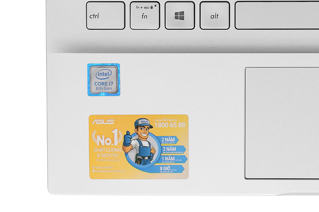 Laptop Asus VivoBook S14 S431 i7 8565U/8GB+32GB/512GB/Win10 (EB131T) Màu Bạc