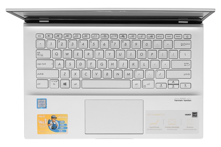 Laptop Asus VivoBook S14 S431 i7 8565U/8GB+32GB/512GB/Win10 (EB131T) Màu Bạc