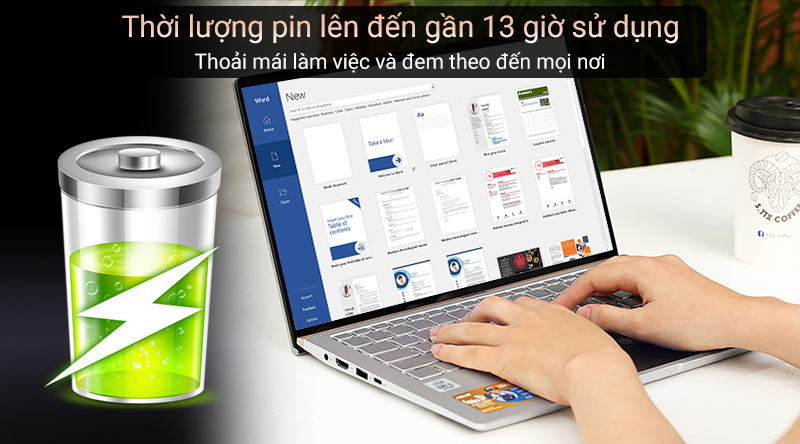 Laptop Asus ZenBook UX434FA i5 10210U/8GB/512GB/Túi/Win10 (A6116T)