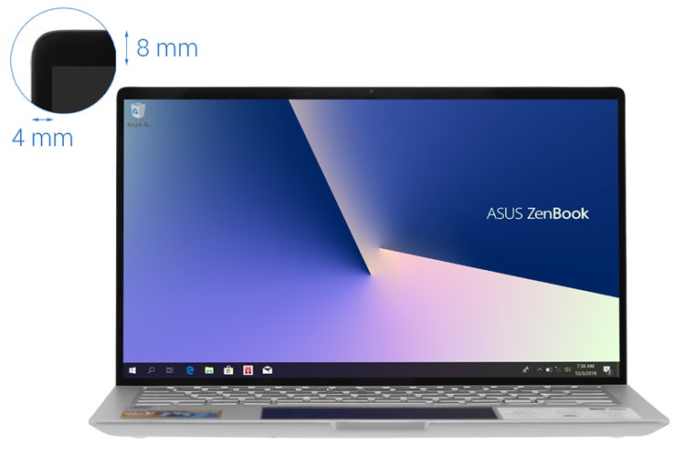 Laptop Asus ZenBook UX434FA i5 10210U/8GB/512GB/Túi/Win10 (A6116T) Màu Bạc