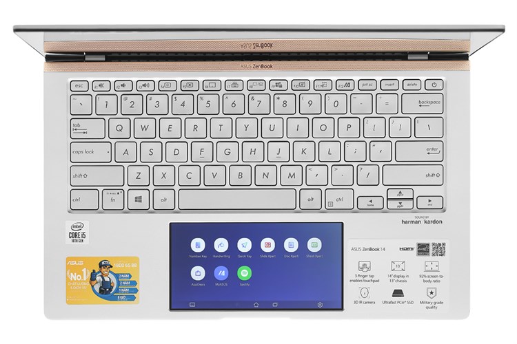 Laptop Asus ZenBook UX434FA i5 10210U/8GB/512GB/Túi/Win10 (A6116T) Màu Bạc