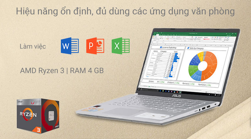 Laptop Asus VivoBook D409DA R3 3200U/4GB/512GB/Win10 (EK118T)