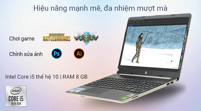 Laptop HP 15s du1035TX i5 10210U/8GB/512GB/2GB MX130/Win10 (8RK36PA)