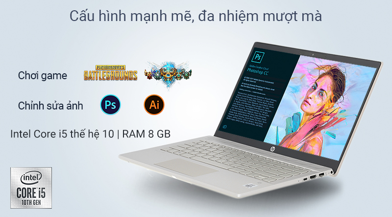 Laptop HP Pavilion 14 ce3027TU i5 1035G1/8GB/16GB+256GB/Win10 (8WJ02PA)