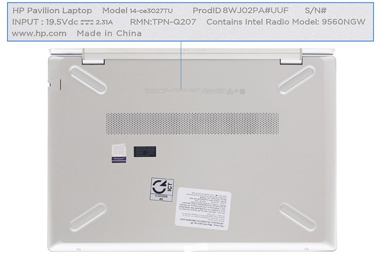 Laptop HP Pavilion 14 ce3027TU i5 1035G1/8GB/16GB+256GB/Win10 (8WJ02PA) Màu Vàng