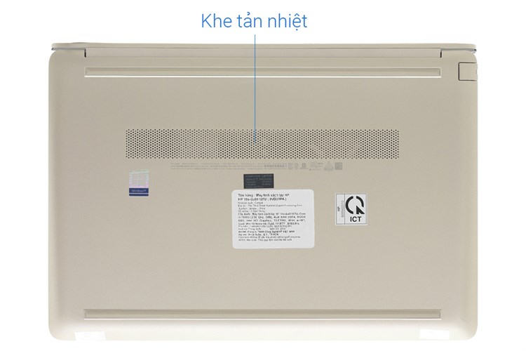 Laptop HP 15s du0115TU i3 7020U/4GB/512GB/Win10 (8VB37PA) Màu Vàng