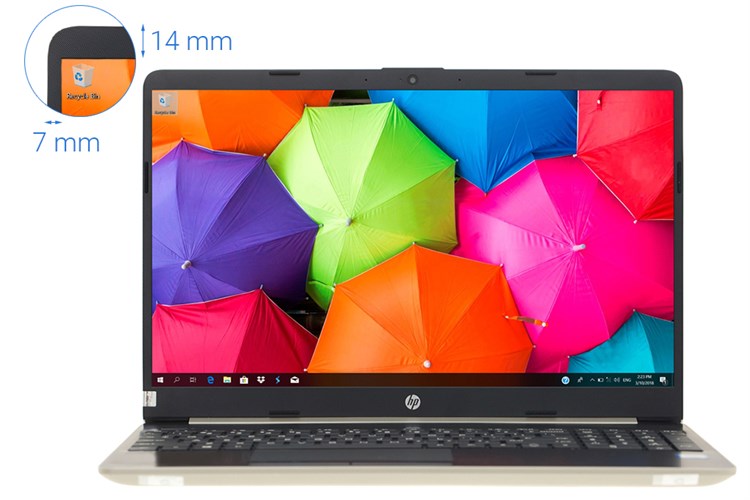 Laptop HP 15s du0115TU i3 7020U/4GB/512GB/Win10 (8VB37PA) Màu Vàng