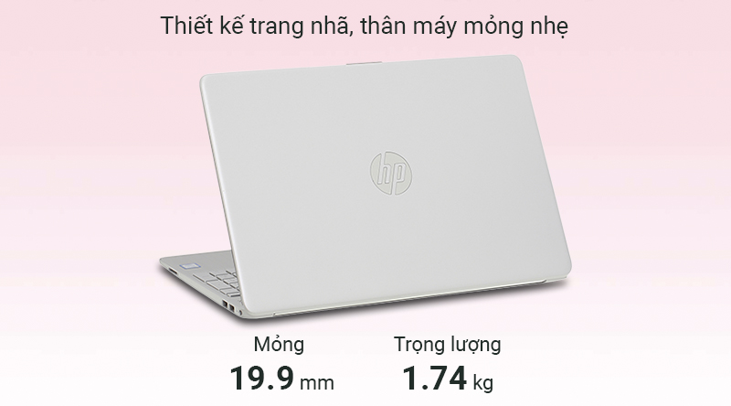 Laptop HP 15s du0116TU i3 thiết kế gọn gàng