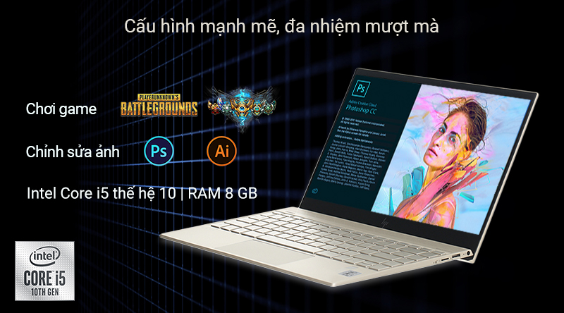 Laptop HP Envy 13 aq1022TU i5 10210U/8GB/512GB/Win10 (8QN69PA)