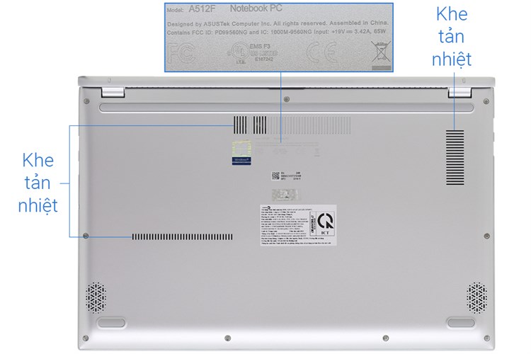 Laptop Asus VivoBook A512FL i5 10210U/8GB/512GB/2GB MX250/Win10 (EJ569T) Màu Bạc