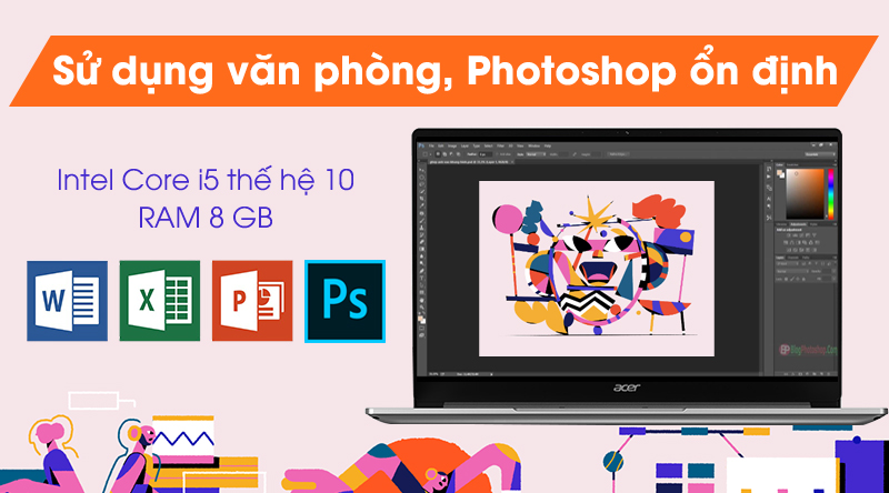 Laptop Acer Swift 3 SF314 57 52GB i5 1035G1/8GB/512GB/Win10 (NX.HJFSV.001)